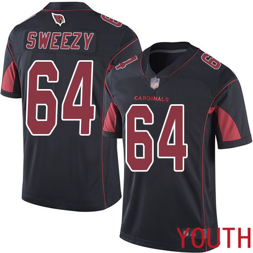 Arizona Cardinals Limited Black Youth J.R. Sweezy Jersey NFL Football 64 Rush Vapor Untouchable